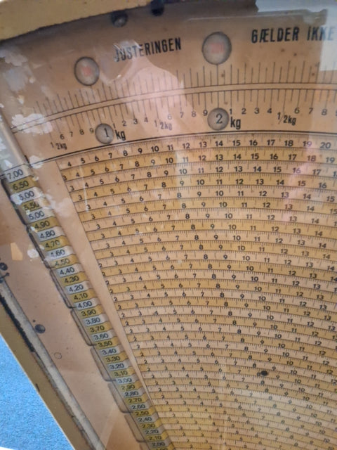 Købmandsvægt med  2 skåle